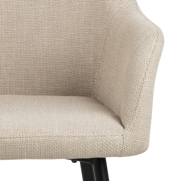 Krzesło Lizzy z podłokietnikami beżowe - ACTONA